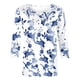 thumbnail image 4 of ICHUANYI Liquidación Moda Mujer Impreso Camiseta Suelta 3/4 Mangas Blusa Cuello Redondo Casual Tops ICHUANYI WER2023082201353, 4 of 4