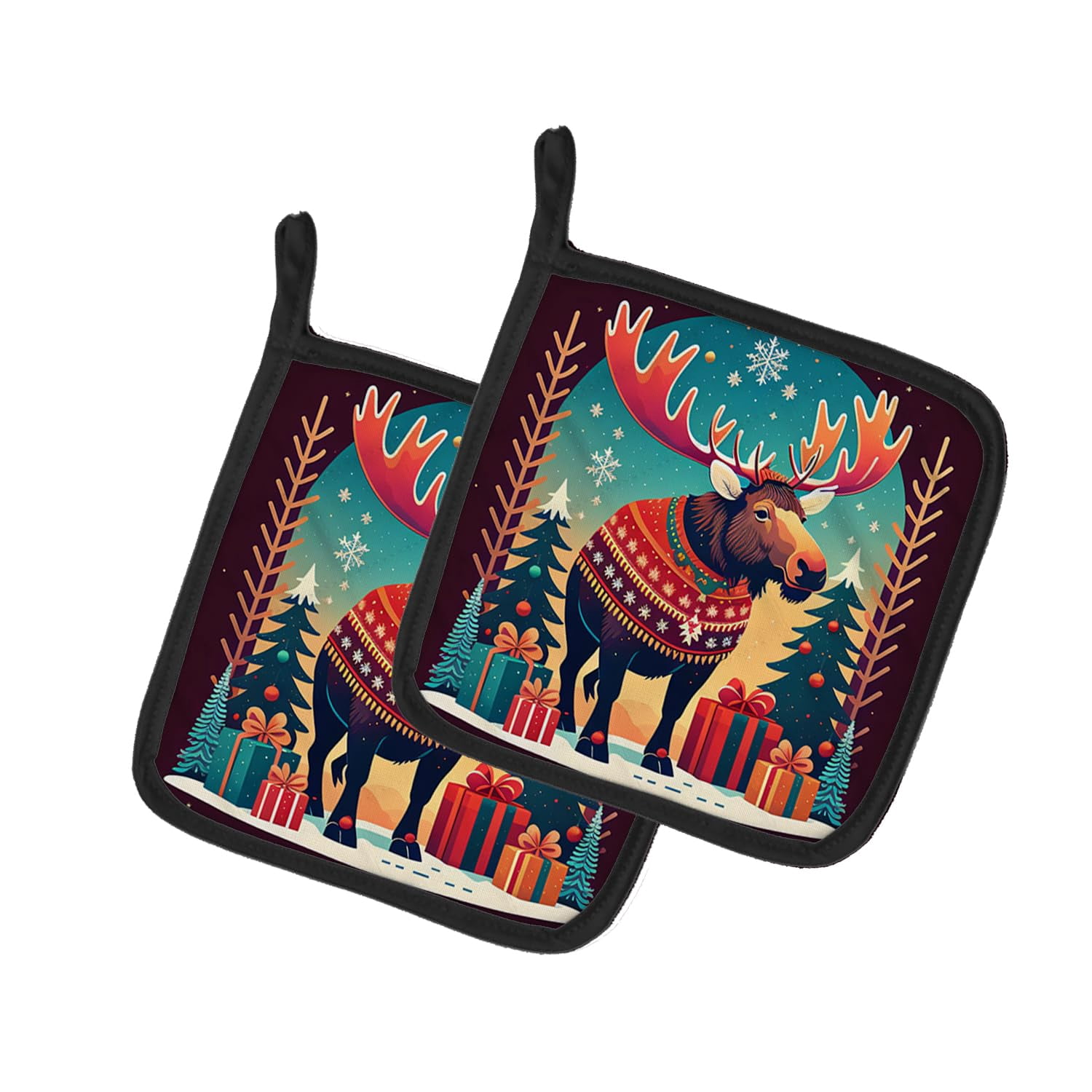 Turtle Christmas Pair of Pot Holders