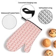 thumbnail image 5 of Oven Mitts and Pot Holders Set, Baking 4-Piece Set for Kitchen for Outdoor BBQ Mitts Heat Resistant Cooking, Pink Abstract Stripes Pattern, 5 of 8