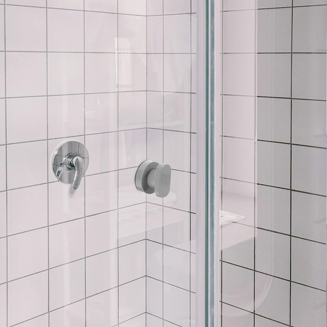 SEWCHICS Barres d'Appui à Ventouse Poignée de Porte à Ventouse Gris ABS Sans Perçage Installation 1Pcs