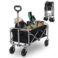 thumbnail image 1 of Zimtown Carro Plegable Carro Utilitario Plegable con Ruedas Todoterreno, Negro, Plateado, 1 of 10