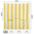 thumbnail image 3 of Yellow And White Vertical Stripes Bathrobe Plush Bathrobe Cozy Unisex Winter Bathrobe Warm Water Absorbent, 3 of 9