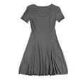 thumbnail image 2 of bar III Womens Ribbed Fit & Flare Dress, Grey, Small, 2 of 2