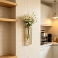 thumbnail image 5 of Minimalist Wall Vase, Gold Iron Hydroponic Planter with Clear Glass for Home and Office Decor, 5 of 6