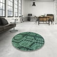thumbnail image 4 of Ahgly Company Machine Washable Indoor Rectangle Transitional Emerald Green Area Rugs, 5' x 7', 4 of 7