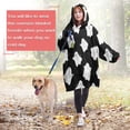 thumbnail image 4 of Wearable Oversized Blanket,Black Halloween White Ghosts Wearable Blanket Hoodie for Adults,Cozy Hooded Blankets with Super Pockets,Super Warm Fuzzy Pullover for Women & Men, 4 of 6