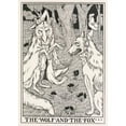 thumbnail image 2 of Percy J. Billinghurst 11x14 Black Ornate Wood Framed Double Matted Museum Art Print Titled: The Wolf and the Fox (1900), 2 of 5