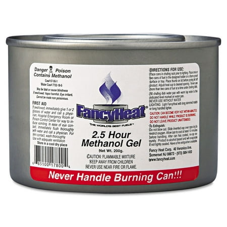Methanol Gel Chafing Fuel Can, 2 1/2hr Burn, 7oz, 72/Carton