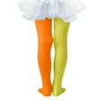 thumbnail image 6 of NAISIBABY Girls Ballet Tights, Cotton Stockings High Waisted Stretchy Dance Party Footed Pantyhose Orange 2-8T, 6 of 7