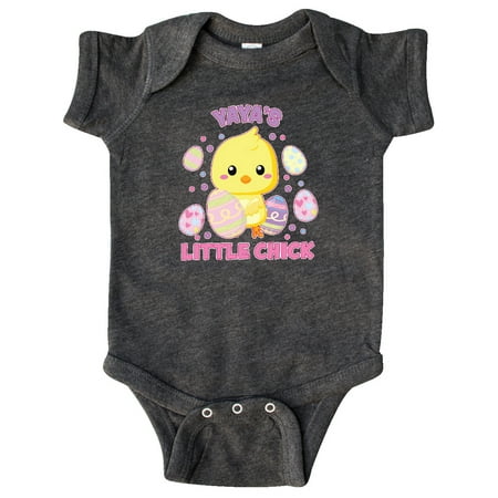 

Inktastic Yaya s Little Chick Cute Easter Chick with Colorful Eggs Gift Baby Boy or Baby Girl Bodysuit