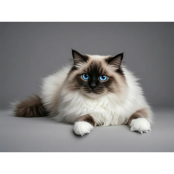 Lcdjbfbf Ragdoll cat pattern Diamond Art Decor,for Beginners Paint by Number Diamond Painting,DIY Full Round handmade Home Decor,Arts and Crafts for Living Room Home Wall Decor 30x40cm