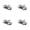 Silver 4PCS, variant on 3D Metal Assembled Models DIY Puzzles Sports Car Models Desktop Decoration, 3.74x1.65x1.10 inch, Silver 3PCS