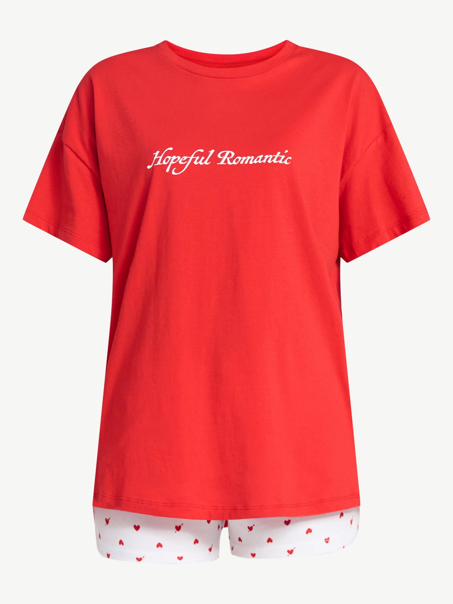 No Boundaries Sleep Graphic Tee and Cloud Core Boxers Set, 2-Piece, Women’s and Women's Plus XXS-3X