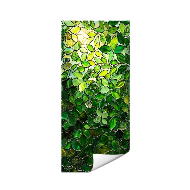 MKHSQHDG Today's Deals Leaf Pattern Static Cling Window Sticker Decorative Privacy Film Self Removable Art for Home