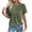 Green, variant on Stichou Short Sleeve Shirts for Women Crewneck Color Block Knit Tops Spring Fall Trendy Cap Sleeve Vest Tee Beige 2XL
