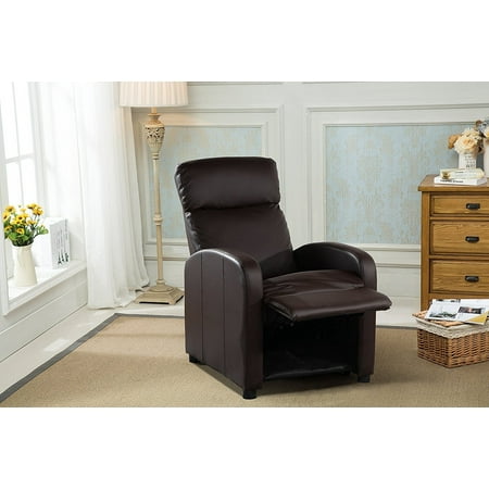 Reclining Accent Chair for Living Room, Faux Leather Cushioned Arm Chair