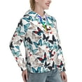 thumbnail image 6 of Lsque Butterfly Pattern Casual Women's Hoodie,Hooded Sweatshirt with Kangaroo Pocket,Pullover Hoodie with Eye-catching Drawstrings-Medium, 6 of 7