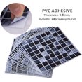thumbnail image 4 of 20 Piezas Pegatinas Adhesivas para Azulejos 20x20cm (Negro), Pegatinas Autoadhesivas para Azulejos de PVC Impermeables, Pegatinas Adhesivas para Azulejos para Baño y Cocina, Patrones de Mosaico, 4 of 5