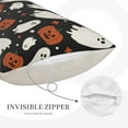 thumbnail image 3 of Halloween Pillow Covers 12x20 Set of 2, Halloween Ghost Pumpkins Decorative Throw Pillow Covers Holiday Farmhouse Outdoor Pillowcase for Couch Sofa Home Decor, 3 of 5