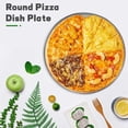 thumbnail image 4 of Juego de 2 bandejas para hornear pizza redondas de acero inoxidable de 10 pulgadas, horno para hornear y servir, color plateado, 4 of 5