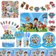 thumbnail image 2 of Decoración de cumpleaños de la patrulla canina, vasos de papel, platos, vajilla, pancarta de fondo, globos de perro, suministros de fiesta de nuevo estilo, regalo de recuerdo para niños, 2 of 5