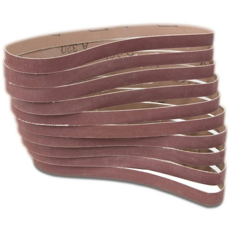 UPC: 0044459630739 | WEN 320-Grit 1/2-Inch x 18-Inch Sanding Belt Sandpaper  10-Pack