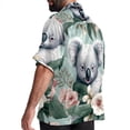 thumbnail image 3 of Koala Men's Short Sleeve Poplin Shirts with Spread Collar Tops, Casual Printed Button Down Short Summer Beach Shirts for Men and Women, 3 of 6
