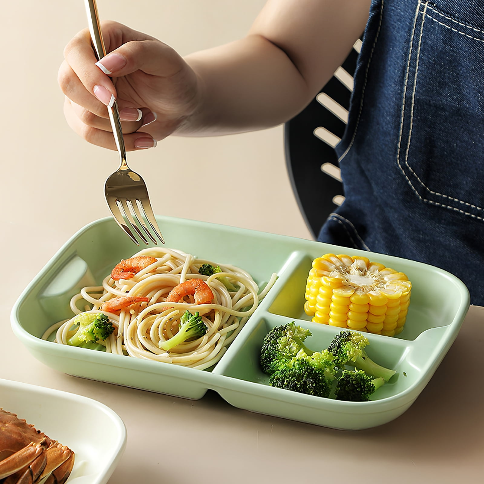 Best Deal for UPKOCH Divided Plates with Dividers Ceramic Lunch Trays
