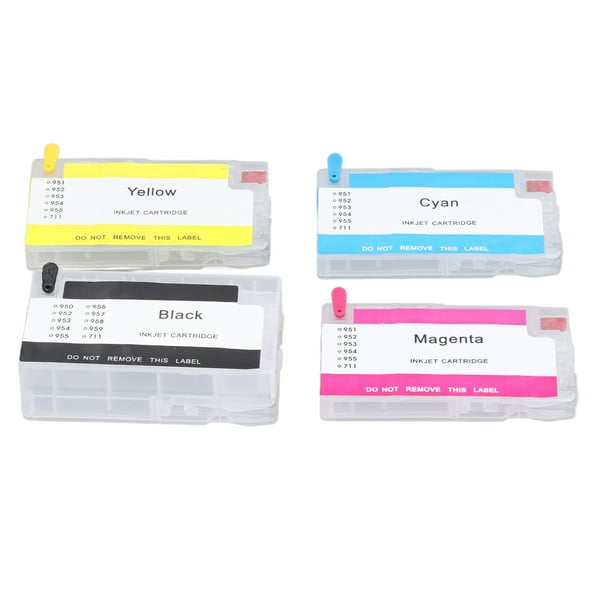 Cartucho de tinta de color, cartucho de tinta de 4 colores Accesorios para impresora Caja de recarga de tinta para impresora Funcionalidad versátil