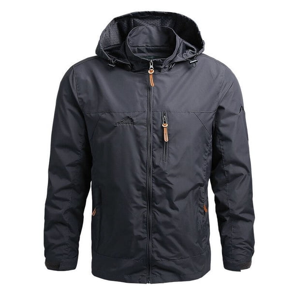 Chaqueta cortavientos de gran tamaño para hombre, abrigo de primavera para acampar, ropa de trabajo masculina, otoño