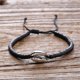 thumbnail image 4 of Qarigey 1 juego de pulseras trenzadas de concha hecha a mano Atmósfera exótica Accesorio de moda para el vestido diario Negro Plata Negro Plata 20piezas, 4 of 6