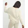 thumbnail image 3 of Hanes Originals Women's Waffle Long Sleeve Lounge Top Natural 2XL, 3 of 5