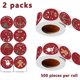 thumbnail image 2 of SZTXJ 1000 Pieces Christmas Gift Tags, Self Adhesive Christmas Tags, 1.5 Inch Christmas Tags, Christmas Tree, Santa Claus, Christmas Elk, Christmas Be, 2 of 5