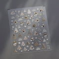 thumbnail image 3 of 2 Sheets Christmas Nail Art Stickers 5D Embossed Elk Nail Stickers Cute Self-Adhesive Snowflake Pine Feather Leaf Xmas Nail Decals Decoration for Women Girls, 3 of 9