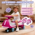 thumbnail image 6 of Xuanlur 12V Electric Wiggle Car with Pedals, 5 MPH & 66 lb Max, 2 in 1 Wiggle Car with Flashing PU Wheels, Music, Ride on Toy for Kids Ages 3+, Pink, 6 of 7