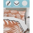 thumbnail image 4 of Quilts Twin-XL Size Bedding Set, Palm Leaves Burnt Orange Lightweight Quilted Comforter, Summer Botanical Coastal Tropical Soft Bedspread Coverlet with Pillow Covers for All Season, 68" x 98", 4 of 7
