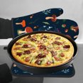 2pcs Oven Mitts Pot Holders Cute Forest Mushrooms Berries Chestnuts