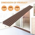 thumbnail image 6 of Threshold Ramps for Doorways Self-Adhesive Rubber Ramps for Door Threshold Rubber Door Threshold Ramp for Wheelchair Stroller Scooter Reducer Ramp (Brown, 2” Wide x 6.6' Long), 6 of 8