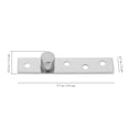 thumbnail image 2 of HAMPPLIES 2Pcs Pivot Hinge Stainless Steel for Wall-Mounted TV Silver with Central, 2 of 6