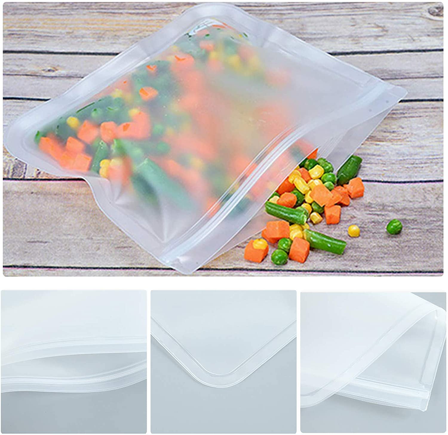 [1 Pack] Disposable Plastic Resealable Sandwich Bags - Food Storage Kosher  Grip N Zip Bags - Great for Snacks, Food Prep, Travel, Meal Prep, School
