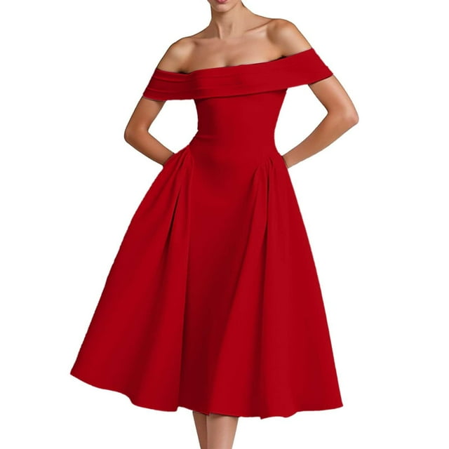 Robe Dos Nu Aguichant pour Femmes - Col en V Profond, Manches à Volants, Design à Nouer, Robe de Soirée Unie