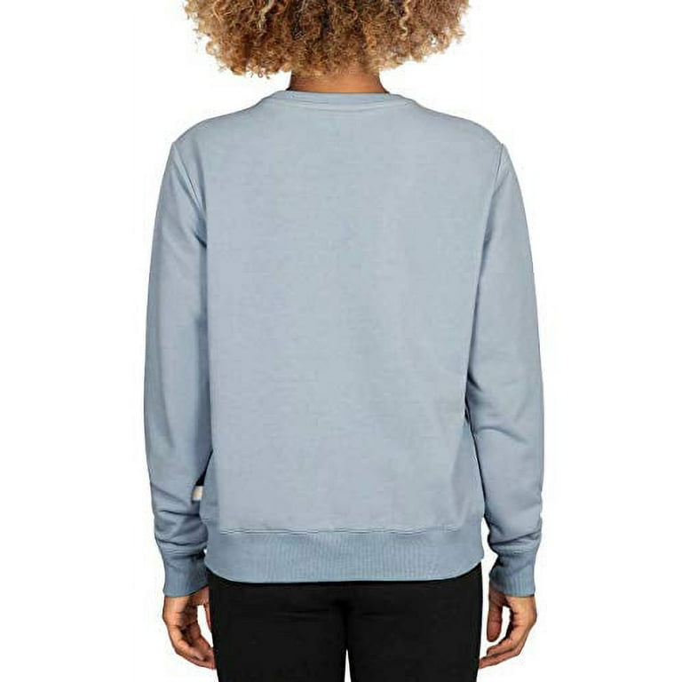 Fila Womens French Terry Long Sleeve Crewneck Sweatshirt Blue Fog