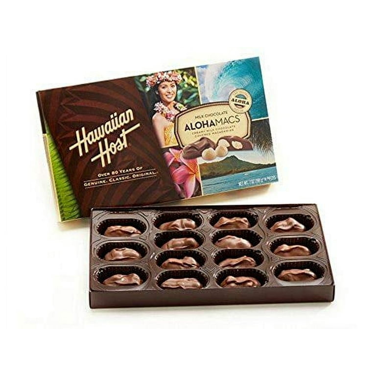 Hawaiian Host Aloha Macs Milk Chocolate Macadamia Nuts(2 Boxes