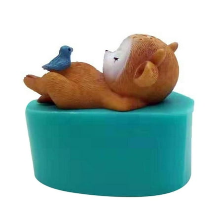 

ankishi Sika Deer Silicone Candle Mold Cute Cake Chocolate 3D Mould for DIY Crafts Cake Decoration