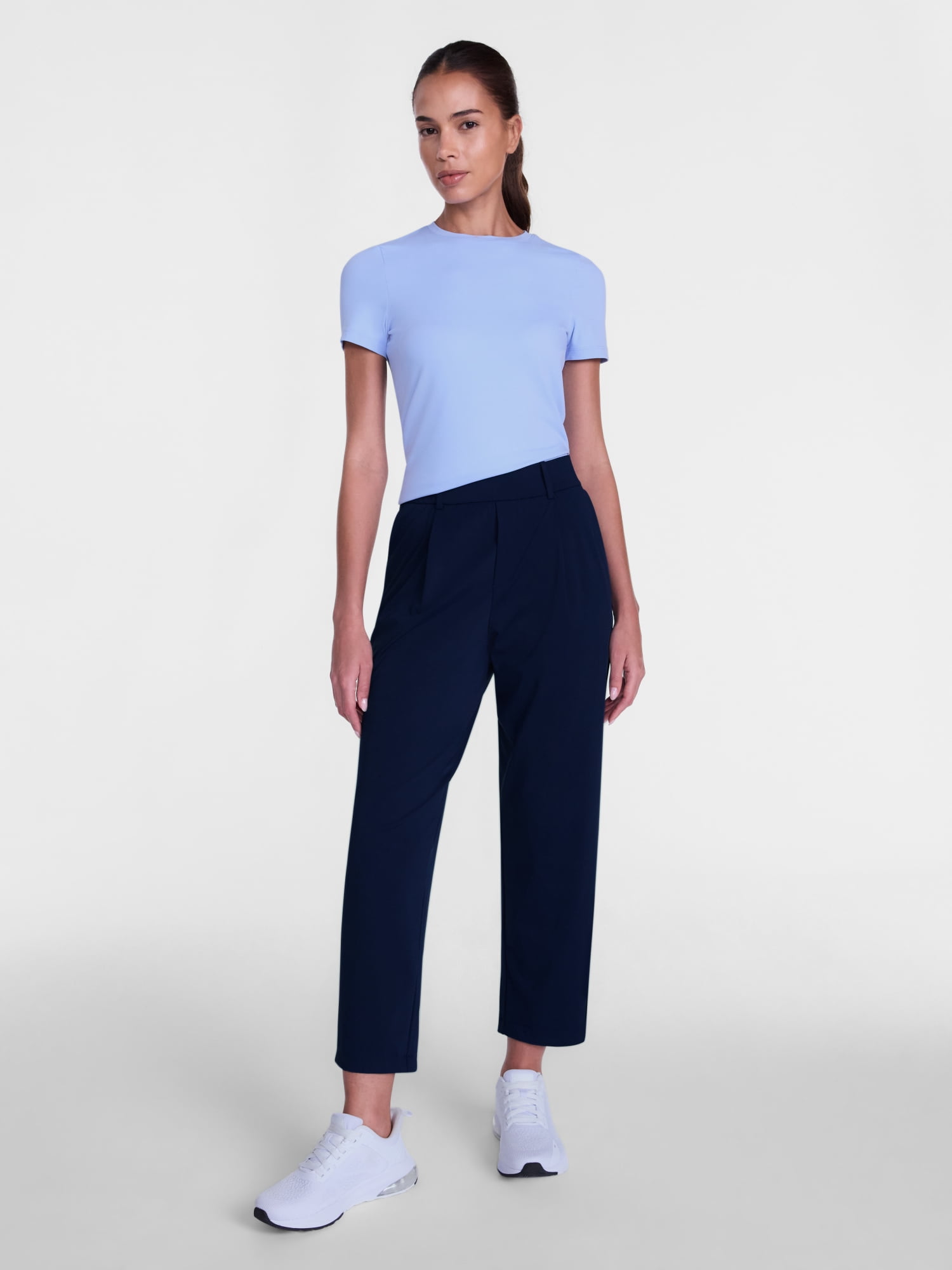 Avia Women's and Women's Plus Tapered Interlock Trousers, 27" Inseam, Sizes XS-4X