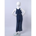 thumbnail image 7 of Alvivi Kids Girls Sleeveless High Waist Wide Leg Maxi Jumpsuit Chiffon Clothing 4-14, 7 of 7