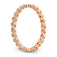 thumbnail image 5 of 14k Rose Gold Bezel Set Diamond Eternity Wedding Band Circle Anniversary Ring Size 7 - 1/3 Ct., 5 of 5