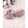thumbnail image 4 of Baby Booties Knitted Shoes Newborn First Cozy Warm Shoes for Infant Boy Girl Solid Color Winter Shoes 3-6 Months Pink, 4 of 7