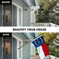 thumbnail image 3 of G128 Combo Pack: 5 Ft Tangle Free Aluminum Spinning Flagpole (Black) & North Carolina State Flag 2x3 Ft, ToughWeave Series Embroidered 300D Polyester | Pole with Flag Included, 3 of 9