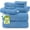 Electric Blue, variant on Utopia Towels 8 Piece Premium Towel Set, 2 Bath, 2 Hand, and 4 Washcloths, 100% Ring Spun Cotton, Highly Absorbent Towels for Bathroom, Sports, and Hotel, Grey